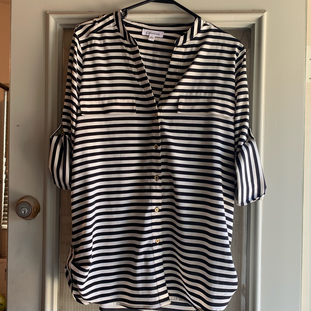 Calvin Klein stripe blouse